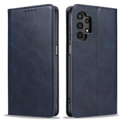 Produktbild von Handyhülle für Samsung Galaxy A13 Kunstleder Flip Cover Hülle Handytasche Case Kartenfach Farbe: Blau