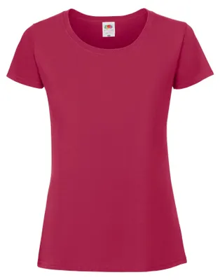 Image de Fruit of the Loom - T-shirt « Iconic 195 Premium » pour femmes FK2664 (M) (Cranberry)