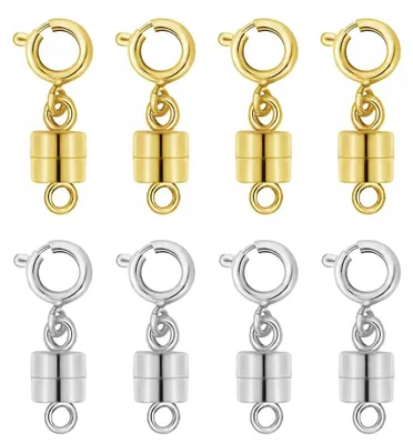 Magnetische Verschlüsse 8 Stück Gold/Silber 20x5 mm