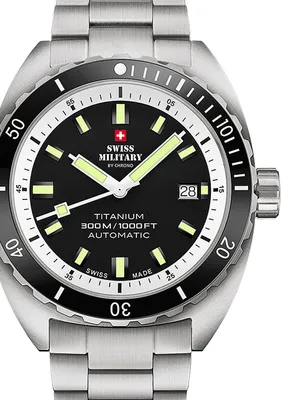 Produktbild von Swiss Military SMA34100.02 Diver Titanium Automatik Herrenuhr 42mm 30ATM