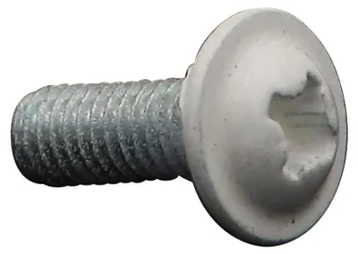 Produktbild von Schraube Flachrundkopfschraube Pozi M6x16 Verzinkt RAL9010 reinweiß