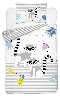 Produktbild von Detexpol Kinderbettwäsche Tiere 100x135cm Baumwolle