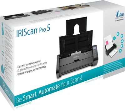 Obrázek produktu pro I.R.I.S. IRIScan Pro 5, 216 x 356 mm, 600 x 600 DPI, 24 bit, 23 str. za minutu, 17 str. za minutu, 46 ipm
