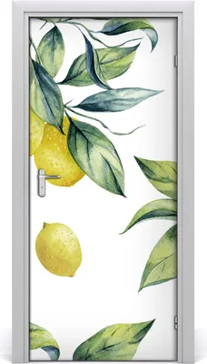 Produktbild von Tulup Türaufkleber 95x205 cm Dekorative Aufkleber Selbstklebend Wasserdichte Tapete Abnehmbar Schlafzimmer Wohnzimmer Wohnkultur - Zitrone