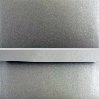 Produktbild von 25 Stück farbige Premium Briefumschläge Briefhüllen Kuvert, Caribic Silber Metallic Beige, DIN Lang (110 X 220mm), ohne Fenster, haftklebend, 120 g/m²