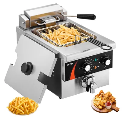 Produktbild von Friteuse – Frittiergerät – Elektrische Fritteuse – Fritteuse mit Kaltzone – Tiefenfritteuse – 8,5 Liter – Edelstahl
