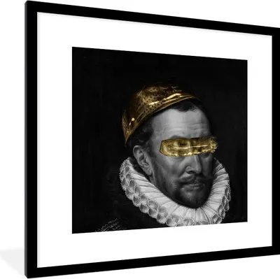 Produktbild von MuchoWow® MuchoWow® Gerahmtes Poster Wilhelm von Oranien - Kunst - Gemälde 40x40 cm - Poster mit zchwarzem Bilderrahmen - Poster - Plakat im Rahmen