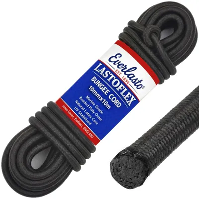 Image de Corde élastique de 10 mm, noire, pour fixation