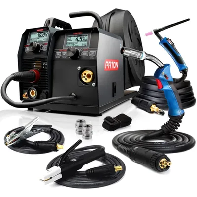 Produktbild von PATON MultiPRO 250-15-4 MIG Schweißgerät 3-in-1 – Profi Schweißgerät MIG/MAG, MMA, TIG HF mit Pulsfunktion, Schweißen ohne Gas, Impulsschweißen,