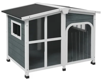 Image de Abri pour chien - Petite maison pour chien - Abri extérieur - Abri pour animaux - Chenil - Bois résistant aux intempéries
