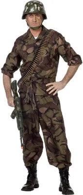 Produktbild von W5104-54 camouflage Herren Soldatenkostüm Armeekostüm Gr.54