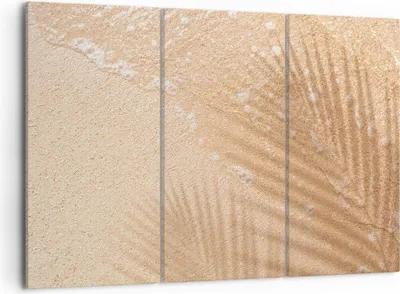 Produktbild von Bild auf Leinwand - Leinwandbild - 3 Teile - Sand Schatten Blätter - 105x70cm - Wand Bild - Wanddeko - Wandbilder - Leinwanddruck - Bilder - Wanddekoration - Leinwand bilder - Wandbild - CE105x70-4580