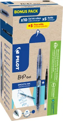 Produktbild von Gelschreiber B2P 2719703G10M 0,7mm blau Set 10+10 Minen Packung mit 12 Stück