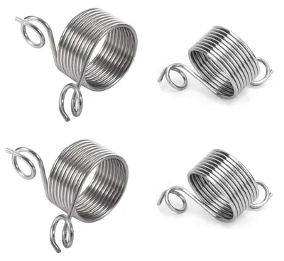 4-tlg. Fingerhalter Edelstahl Strick-Hilfe Fingerhut