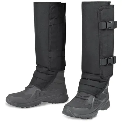 Produktbild von 1 Paar Schlangengamaschen,Beinschutz Gamaschen, verstellbarer Größe, Oxford-Stoff, Beingamaschen, Outdoor, Wandern, Klettern, Camping,Schwarz