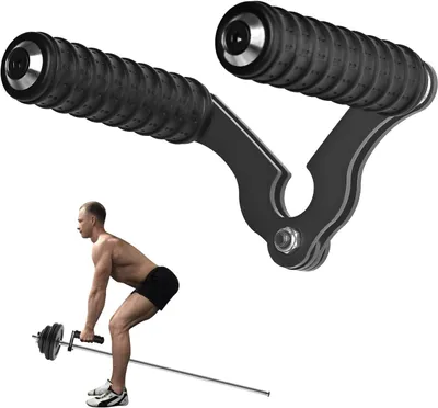 Image de Poignée pour mine terrestre, barre de musculation en T, pour entraînement de la force, avec poignée en caoutchouc, compatible avec les haltères de 1 pouce et 2 pouces