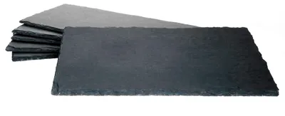 Produktbild von 6x Schieferplatten 17 x 34 cm Tisch-Set Untersetzer Servierplatte Naturschiefer