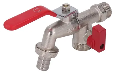 Produktbild von Zinklegierung, einteilig, Kugelhahn mit zwei Ventilen