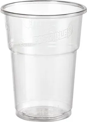 Produktbild von 20x Glas 250 ml, PLA, Füllstrich Transparent PLA | Packung (50 Stück)
