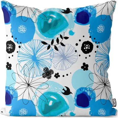 Produktbild von VOID Sketch Muster Blätter Blumen Kissenbezug Kissenhülle sofa couch wohnzimmer dekoration wasserfest Outdoor Garten Kissen bezug deko