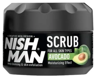 Zdjęcie produktu dla Nishman | peeling do twarzy dla mężczyzn - peeling do ciała awokado - delikatny efekt - nawilżający - uniwersalny