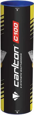 Imagen del producto de Pelotas de bádminton Carlton C100, paquete de 6 unidades, color dorado. Talla única