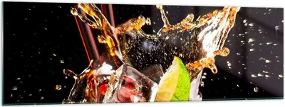 Produktbild von Bilder auf glas - Trinken saft cocktail nachtisch - 160x50cm - Glasbilder - Wandbilder - Kunstdruck - zum Aufhängen bereit - Wanddekoration aus Glas - Glas Bilder - Wandbild auf Glas - GAB160x50-2223