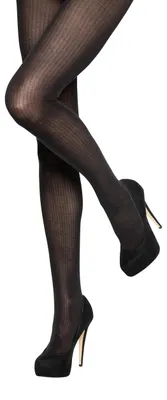 Obrázok produktu pre Čierne dámske bavlnené pančuchy, veľkosť S-M, farba: čierna, veľkosť: Small-Medium