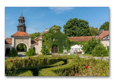 Produktbild von Premium Textil-Leinwand 90x60cm quer Schloss Gallingen (Galiny) | Wandbild, HD-Bild auf Keilrahmen, Fertigbild auf hochwertigem Vlies, Leinwanddruck von Christiane Kulisch
