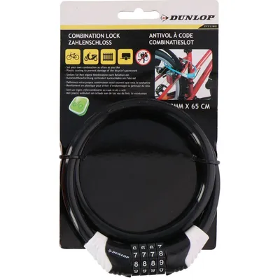 Produktbild von Cipher Spiral Fahrradschloss 10Mmx65cm Dunlop Schwarz