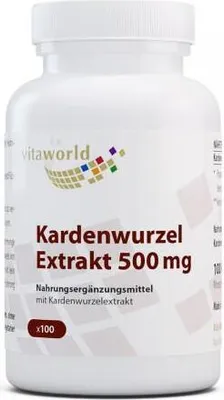 Immagine prodotto di Vita World estratto di radice di cardo 500 mg | 100 capsule | Supporto naturale per la cucina e la naturopatia