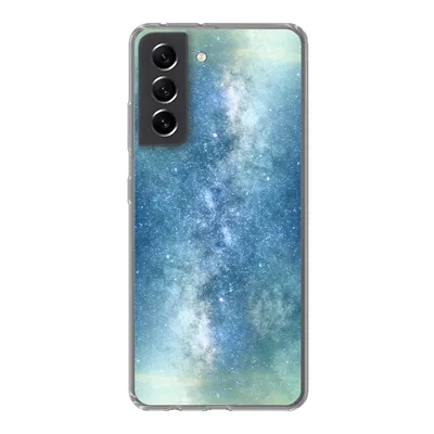 Produktbild von MuchoWow® Handyhülle Schutzhülle Hülle für Samsung Galaxy S21 FE Sterne - Himmel - Blau - Jungen - Mädchen - Kinder Silikon Softcase Handy Hülle - Mobiltelefonhülle
