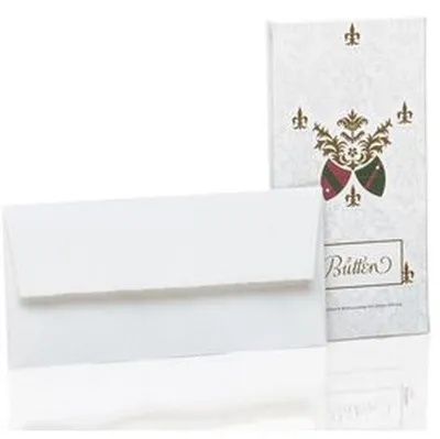 Produktbild von Rössler Papier 20323801 Briefhüllen Bütten - weiß, DL, 100 g/qm