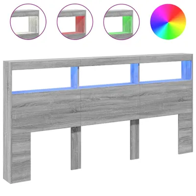 Obrázok produktu pre Skrinka na čelo postele s LED dub sonoma 220x17x102 cm