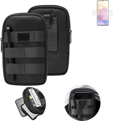 Produktbild von K-S-Trade Holster Gürtel Tasche kompatibel mit Blackview Oscal C80 Handy Tasche Schutz Hülle dunkel-grau viele Fächer, 1x