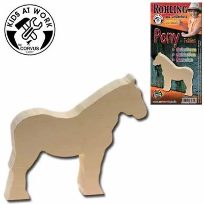 Produktbild von Schnitzholzrohling Pony Fohlen