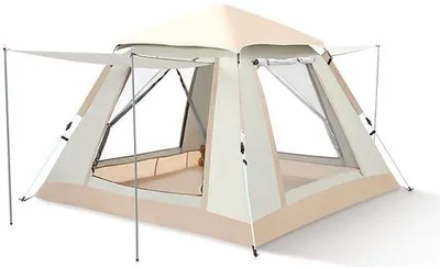 Obrázek produktu pro Kempingový stan Rustive – Kempingový stan – Pro max. 1 osobu – Vodotěsný – Odolný proti slunci – Rychlé sestavení – 210 x 210 x 142 cm