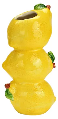 Immagine prodotto di Vaso in Vetroceramica, motivo limoni di Amalfi, giallo brillante, 24 cm