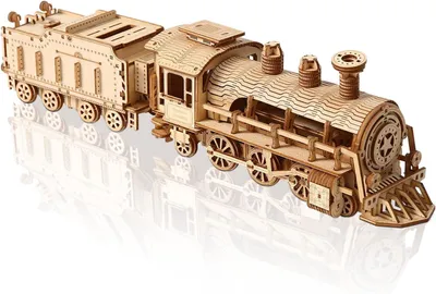 Image de Puzzle en bois 3D, modèle de train, kit de construction à assembler soi-même, 1 pièce, pour adultes et adolescents