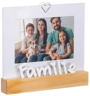 Fotolijst 19x18x3 cm mit Liebe-Schriftzug, für 15x10 cm Foto