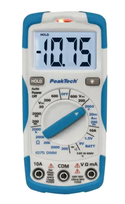 Image de PeakTech P 1075 Multimètre numérique 600V AC/DC avec écran LCD