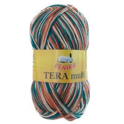 Produktbild von 100g Strickgarn Häkelgarn TERA MULTI, Farbwahl - mehrfarbig bunt Farbverlauf