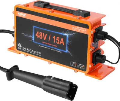 Produktbild von Ładowarka do akumulatorów wózków golfowych VEVOR 48 V, 15 A, kompatybilna z akumulatorami kwasowo-ołowiowymi AGM/GEL/EFB MF Flooded NMC LiFePO4 do Yamaha, IP67
