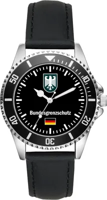 Produktbild von KIESENBERG Herrenuhr Armbanduhr Bundesgrenzschutz Polizei Geschenk Fan Artikel Zubehör Fanartikel Analog Quartz Uhr L-1055