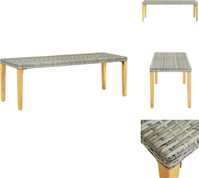 Immagine prodotto di vidaXL Panca da giardino 80 cm in poly rattan grigio - Panche da giardino