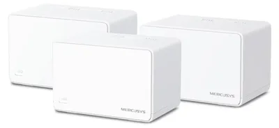 Zdjęcie produktu dla Mercusys Halo H80X (3-pack), Biały, Wewnętrzny, System siatki, 650 m², Dual-band (2.4 GHz/5 GHz), Wi-Fi 6 (802.11ax)