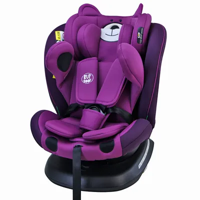 Produktbild von TWT I-SIZE Plus DELUXE PurpleBear Kindersitz mit 360 Grad drehbarem Isofix-System-BUF BOOF 0, 36 kg