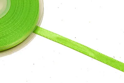 Satinband 6 mm x 25 m, Limettengrün, einfarbig