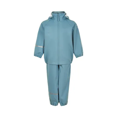 Produktbild von CeLaVi - Basic Regenanzug für Kinder - Recycled - Polyurethan- Graublau, 90