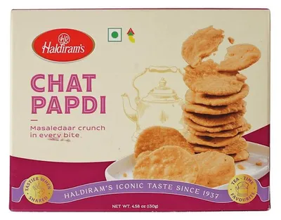 Zdjęcie produktu dla Przekąska chaat Haldiram's Chat Papdi 130g - chrupiąca wytrawna